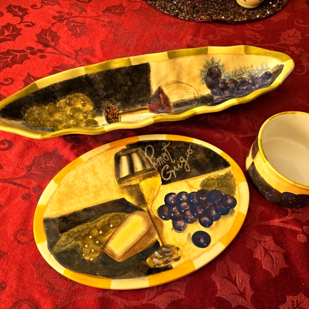3pc. Wine/Cheese serving set